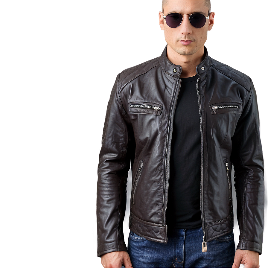 Slim Fit Leather Jacket Png Gsc52