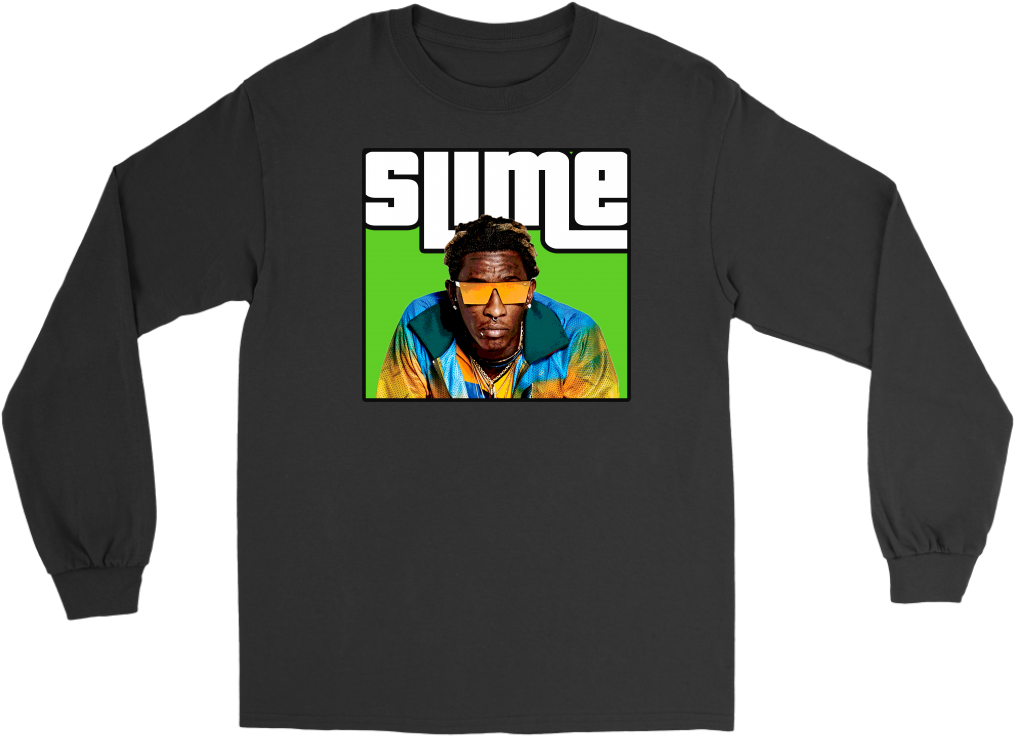Slime Graphic Long Sleeve Shirt PNG with transparent background
