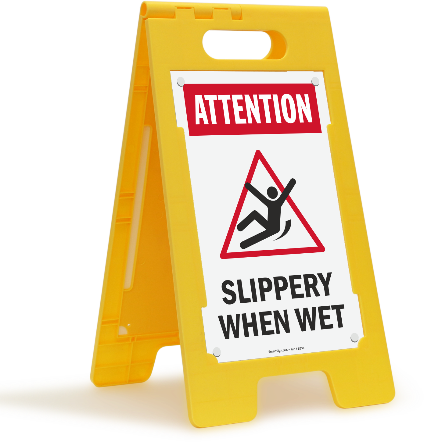 Attention Slippery When Wet Floor Sign - Do Not Enter Cleaning In Progress Sign, HD Png Download PNG with transparent background