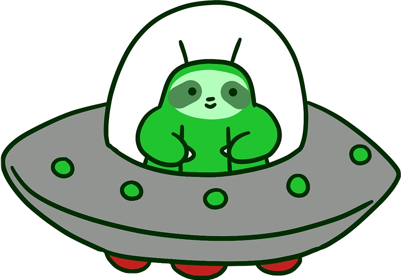 Sloth Ufo Alien Green Planets Spaceship Ship Space, HD Png Download PNG with transparent background