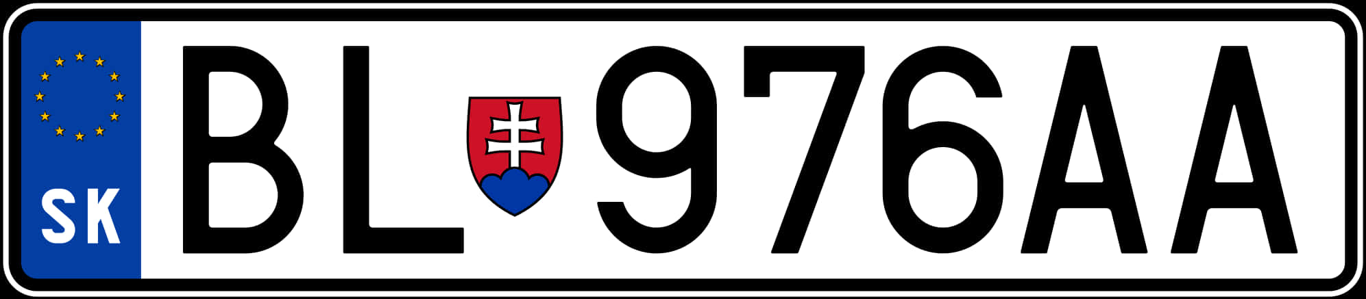 Slovakia E U License Plate B L976 A A