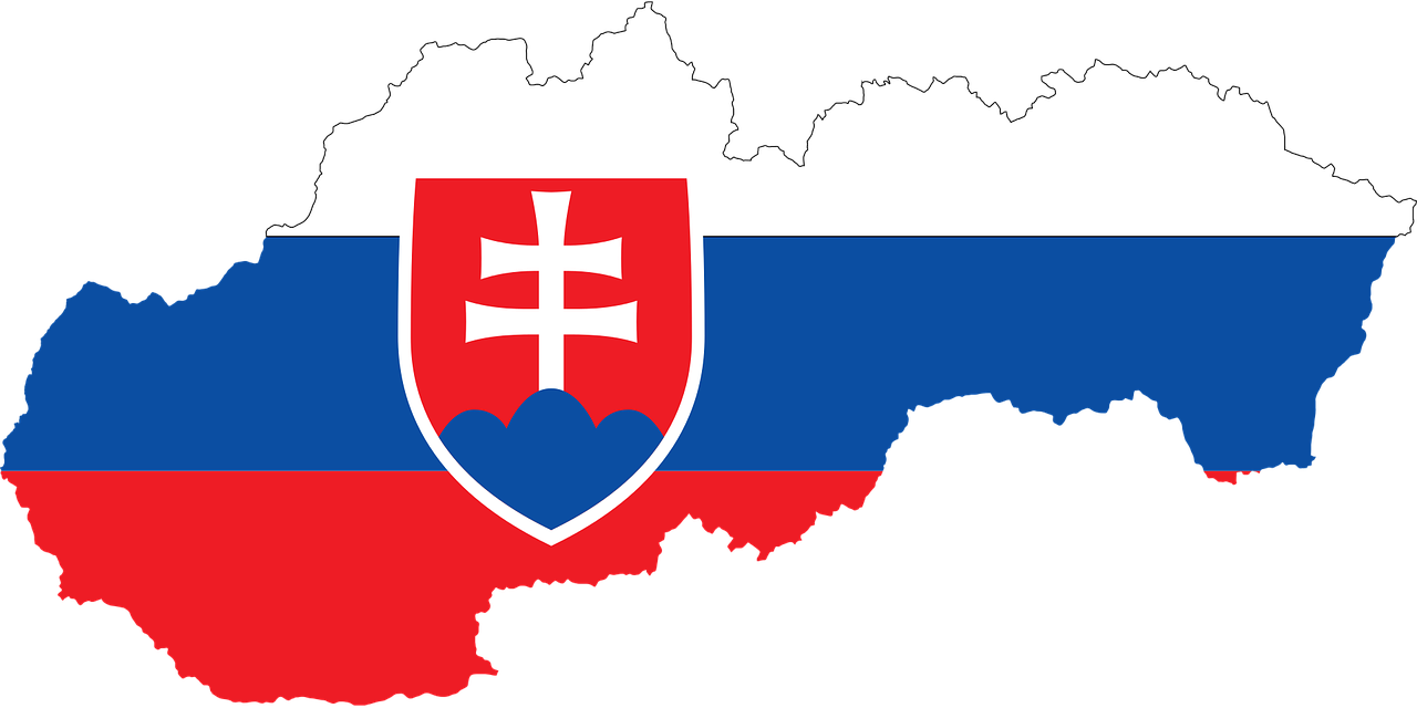 Slovakia Mapand Flag