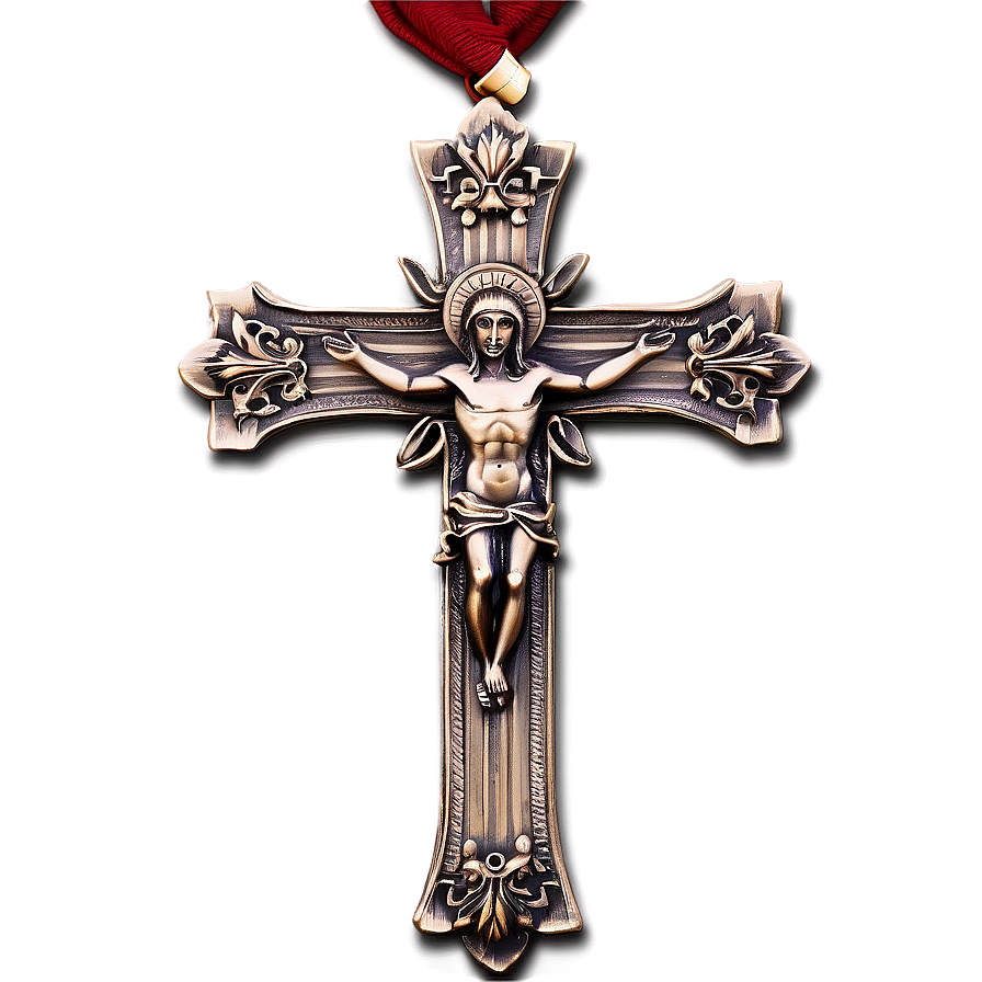 Small Catholic Cross Detail Png 06122024