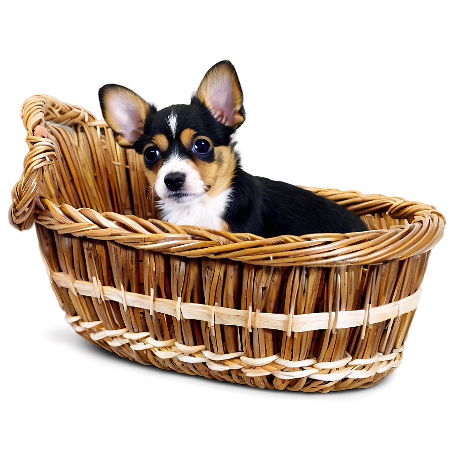 Small Dog In Basket Png 47