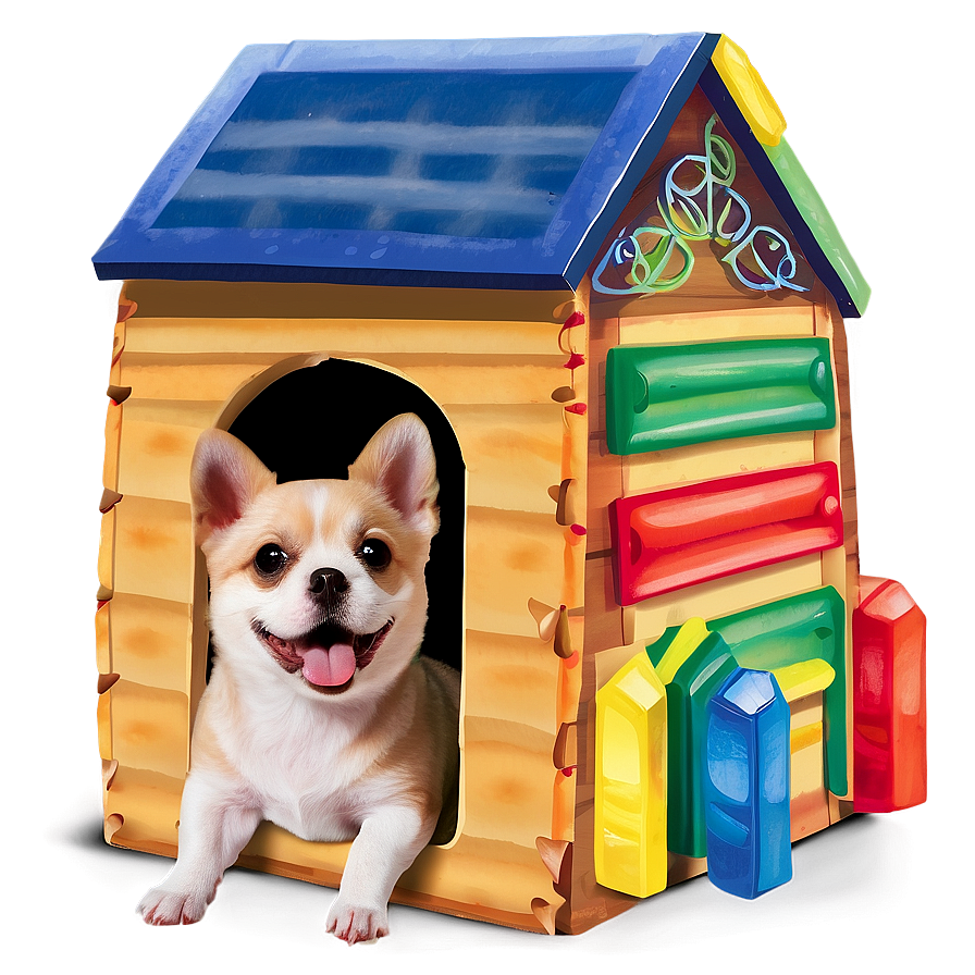 Small Dog In Doghouse Png 06252024