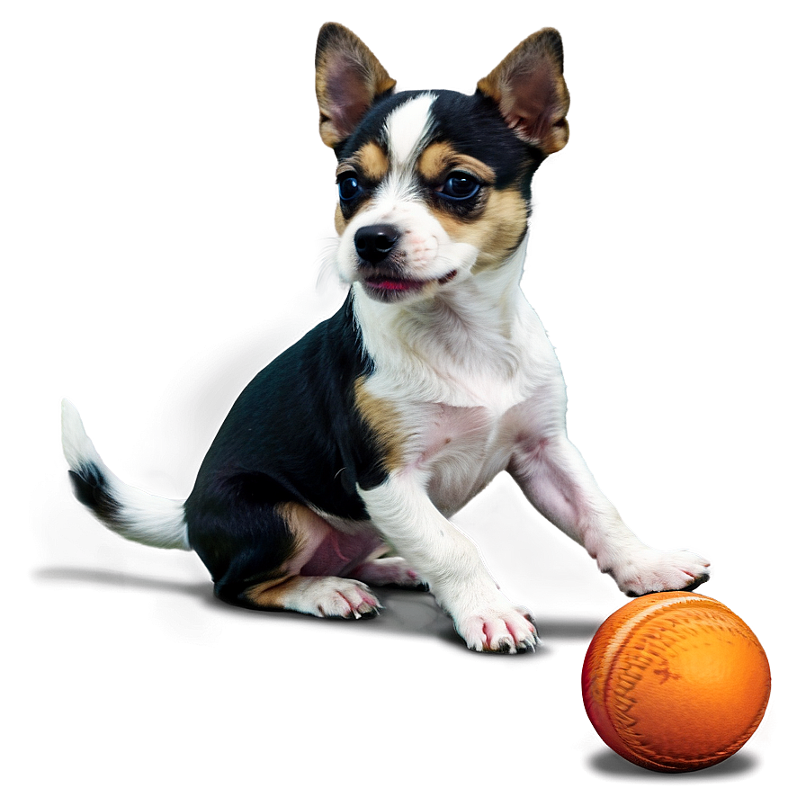 Small Dog With A Ball Png 49