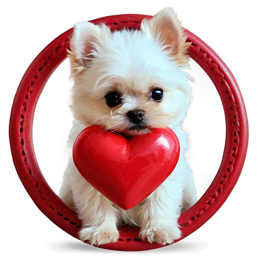 Small Dog With A Heart Png Hvi92