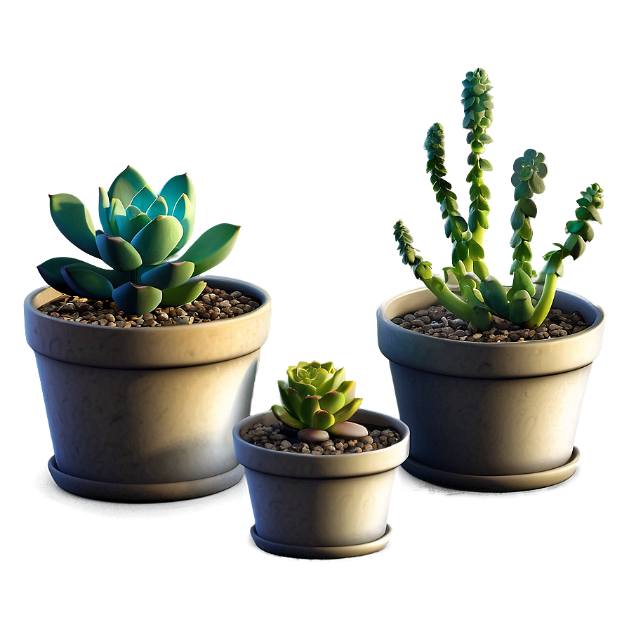Small Potted Succulents PNG 72 PNG image with a transparent background, free high-resolution download