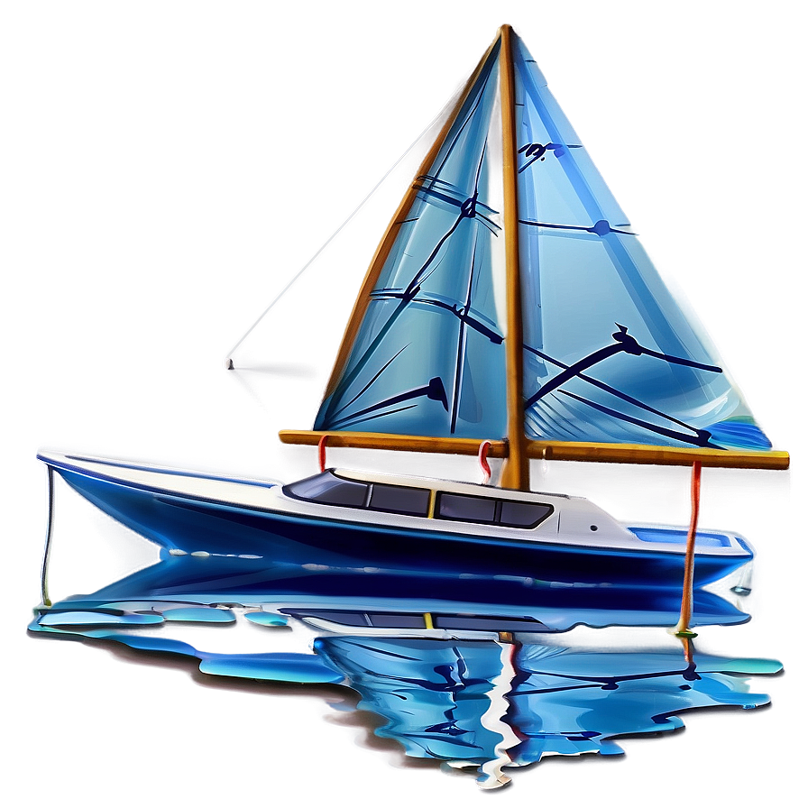 Small Sailboat on Water PNG 05242024 PNG image with a transparent background, free high-resolution download