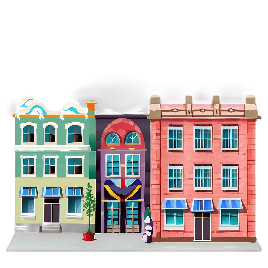 Small Town Scenery PNG gtf PNG with transparent background