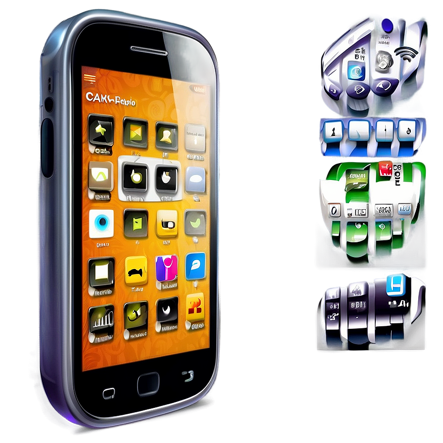 Smart Cell Phone Illustration PNG aoi10 PNG with transparent background