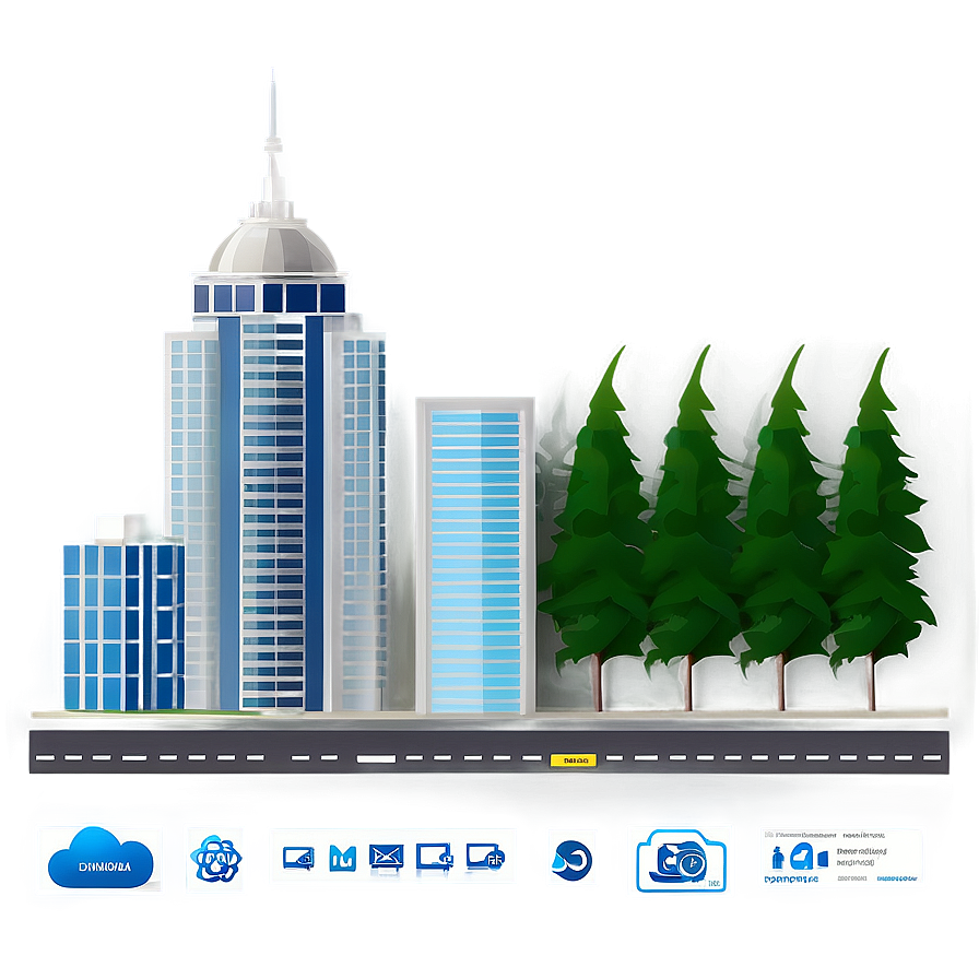 Smart City Technology Layout Png 35