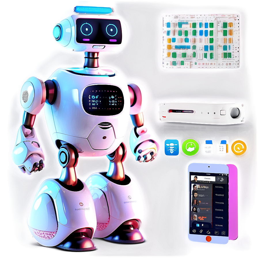 Smart Home Assistant Robot Png Xrq19