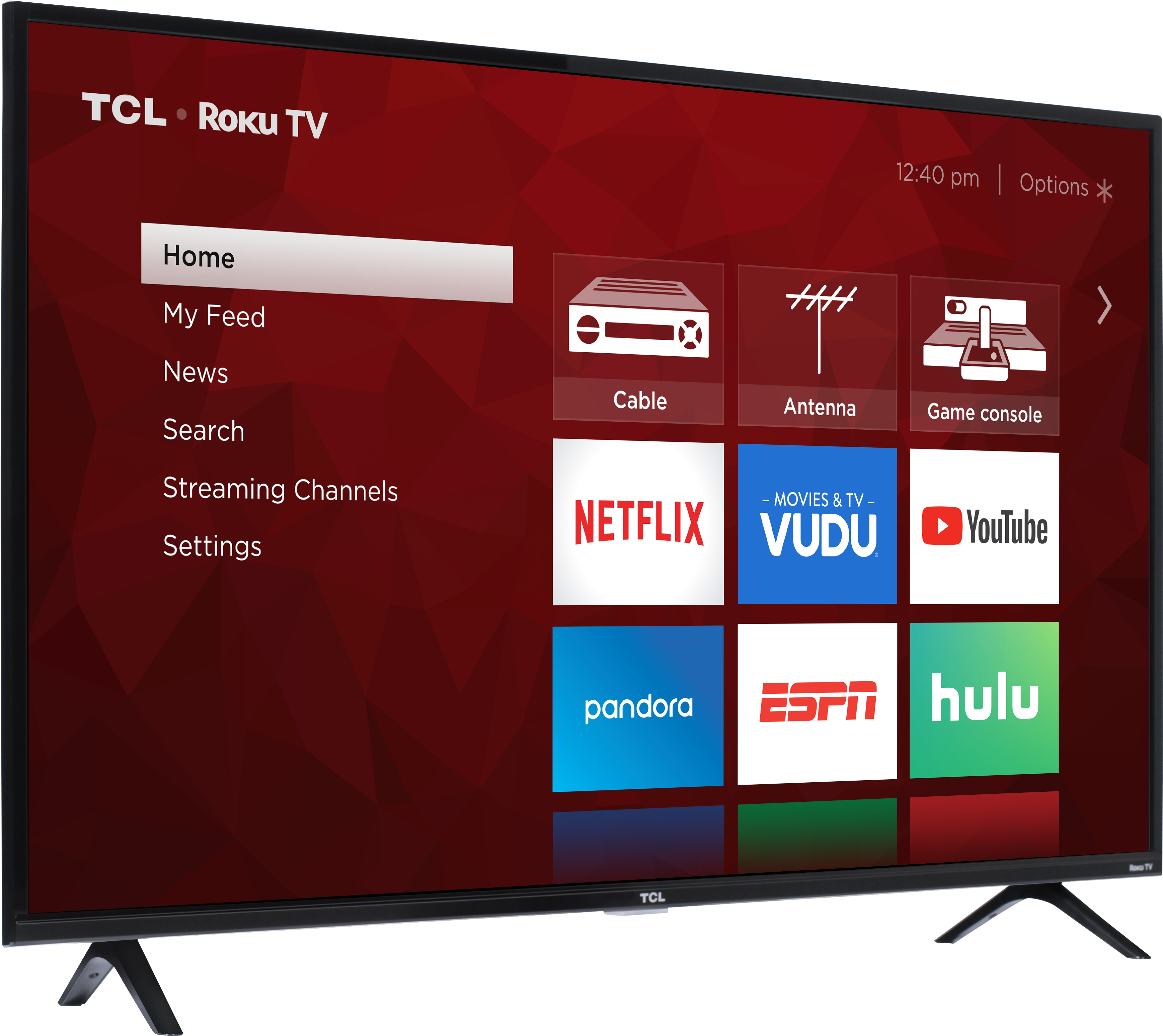 Smart T V Interface T C L Roku