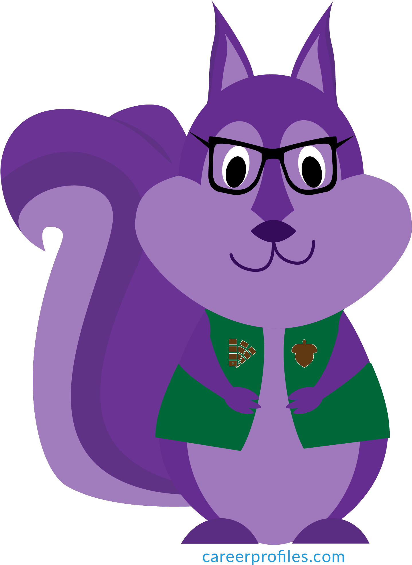 Smartly Dressed Cartoon Squirrel