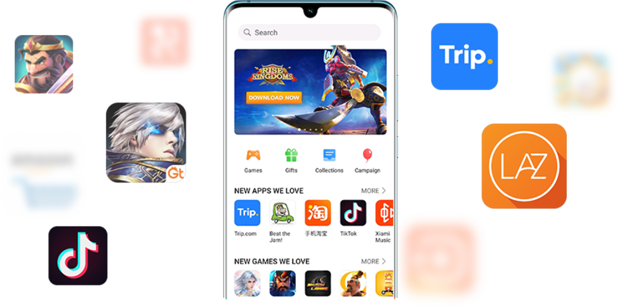 Smartphone App Store Interface PNG with transparent background