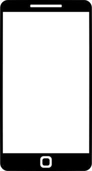 Smartphone Black Screen PNG with transparent background