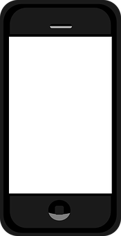 Smartphone Blank Screen Vector PNG with transparent background