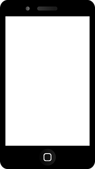 Smartphone Camera Interface Black Screen PNG with transparent background