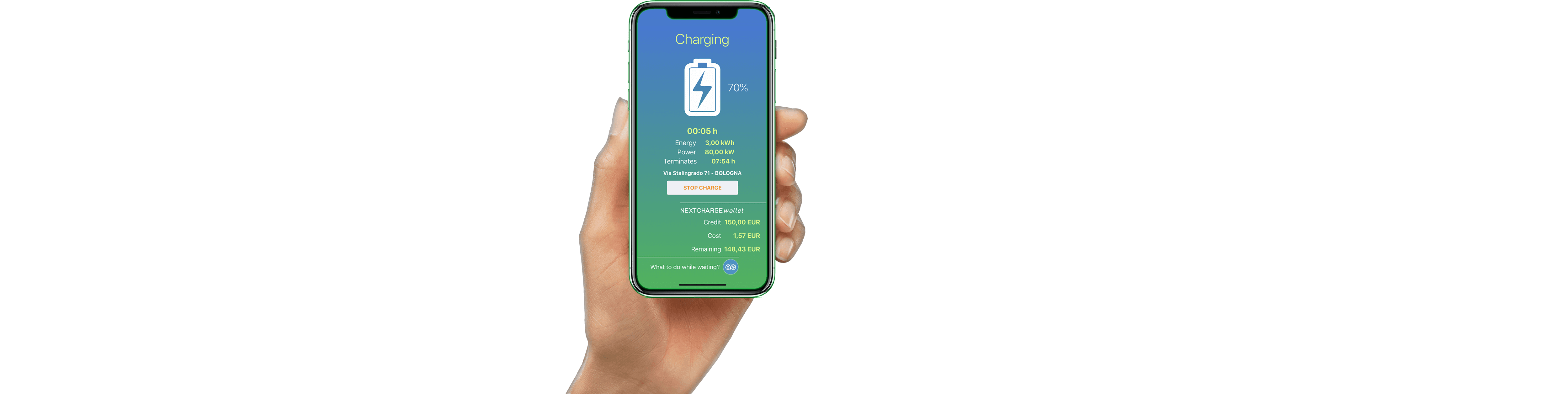 Smartphone Charging Status Display PNG with transparent background