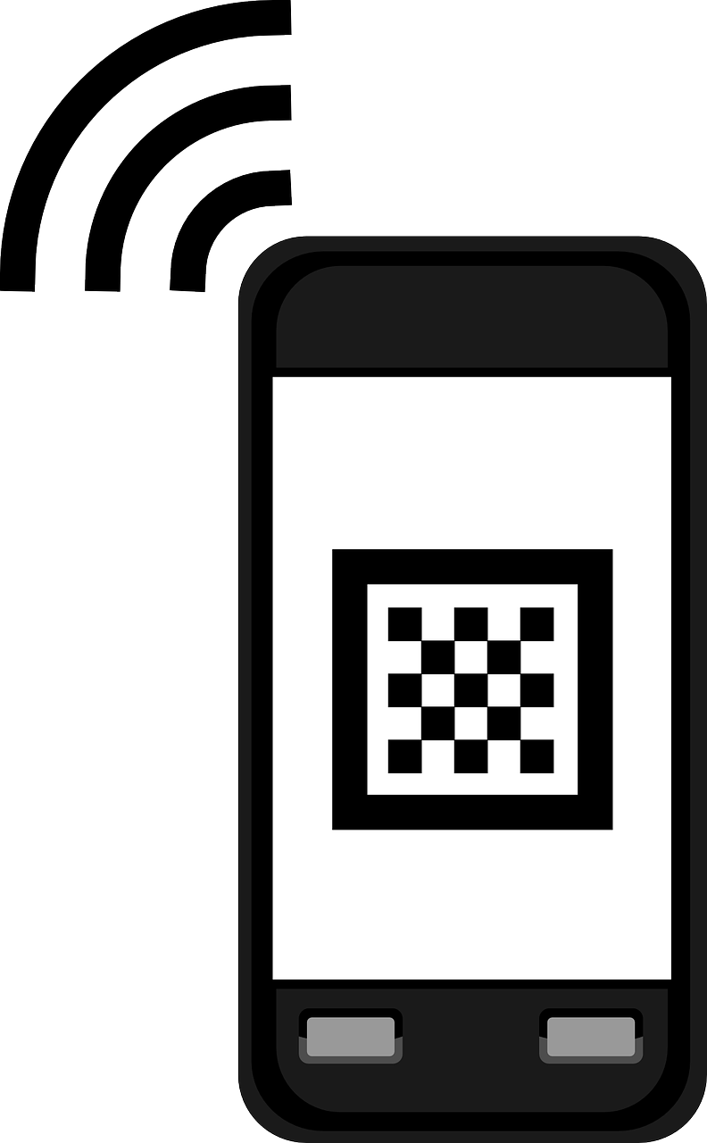 Smartphone Displaying Q R Code