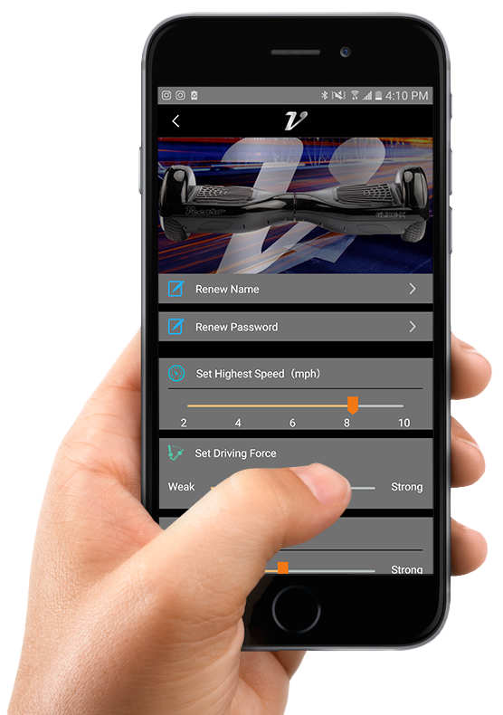 Smartphone Hoverboard App Mockup