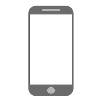 Smartphone Icon Blank Screen PNG with transparent background