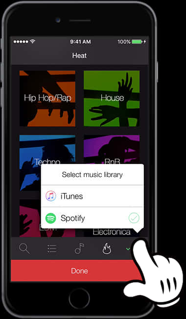 Smartphone_ Music_ App_ Selection_ Interface