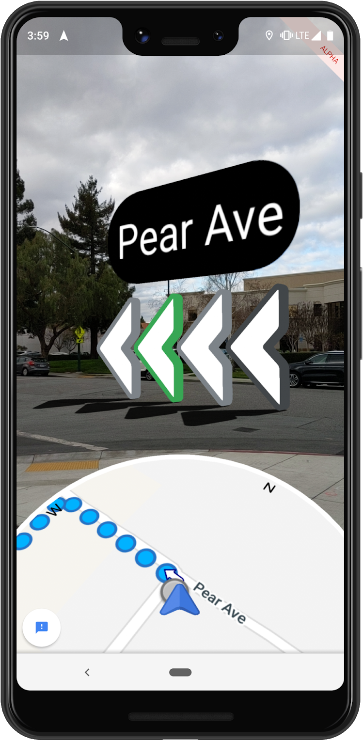 Smartphone Navigation A R View