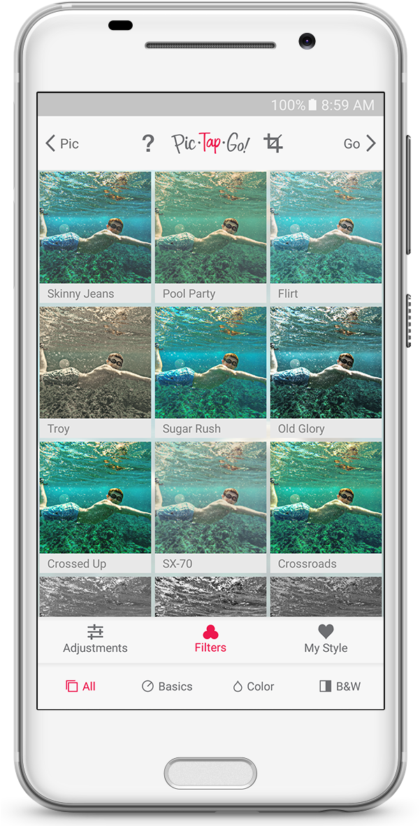 Smartphone Photo Editing App Screen PNG image with a transparent background, free high-resolution download
