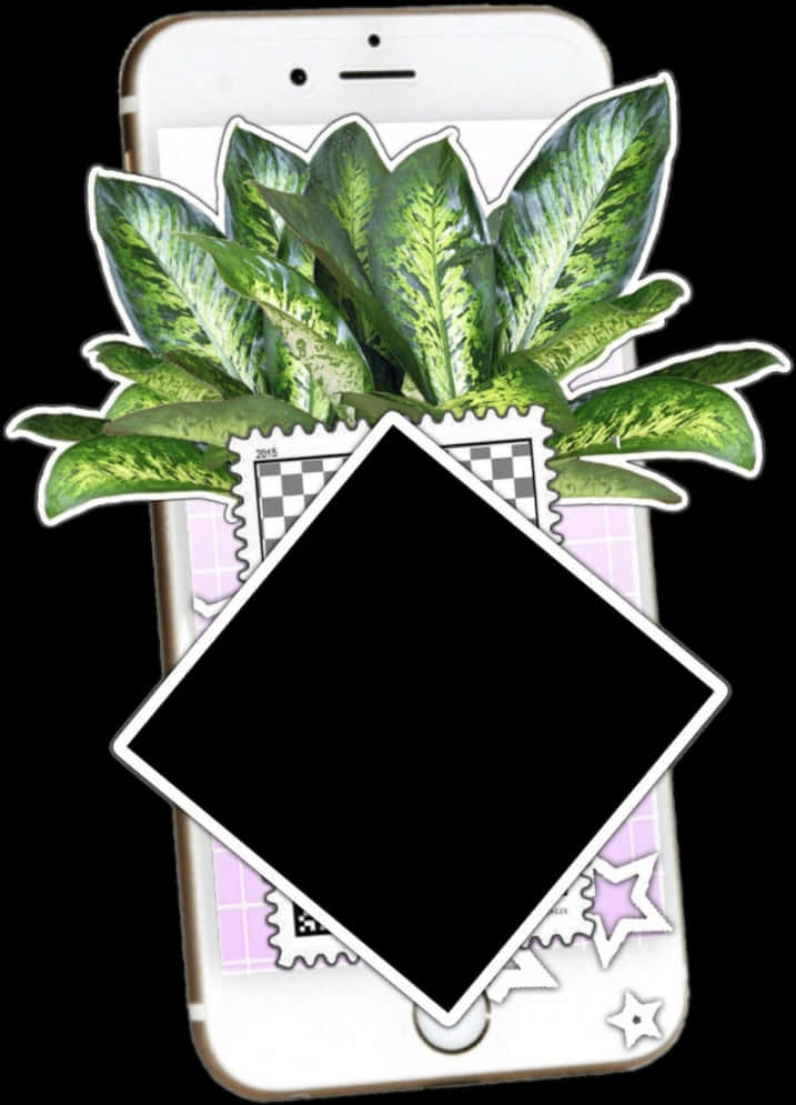 Smartphone Plant Aesthetic Overlay