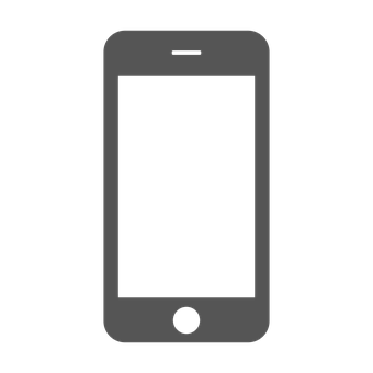 Smartphone Silhouette Graphic PNG with transparent background