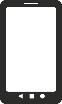 Smartphone Silhouette Vector PNG with transparent background