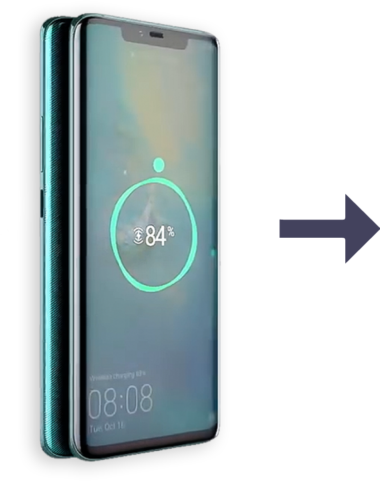 Smartphone Wireless Charging Indicator PNG with transparent background