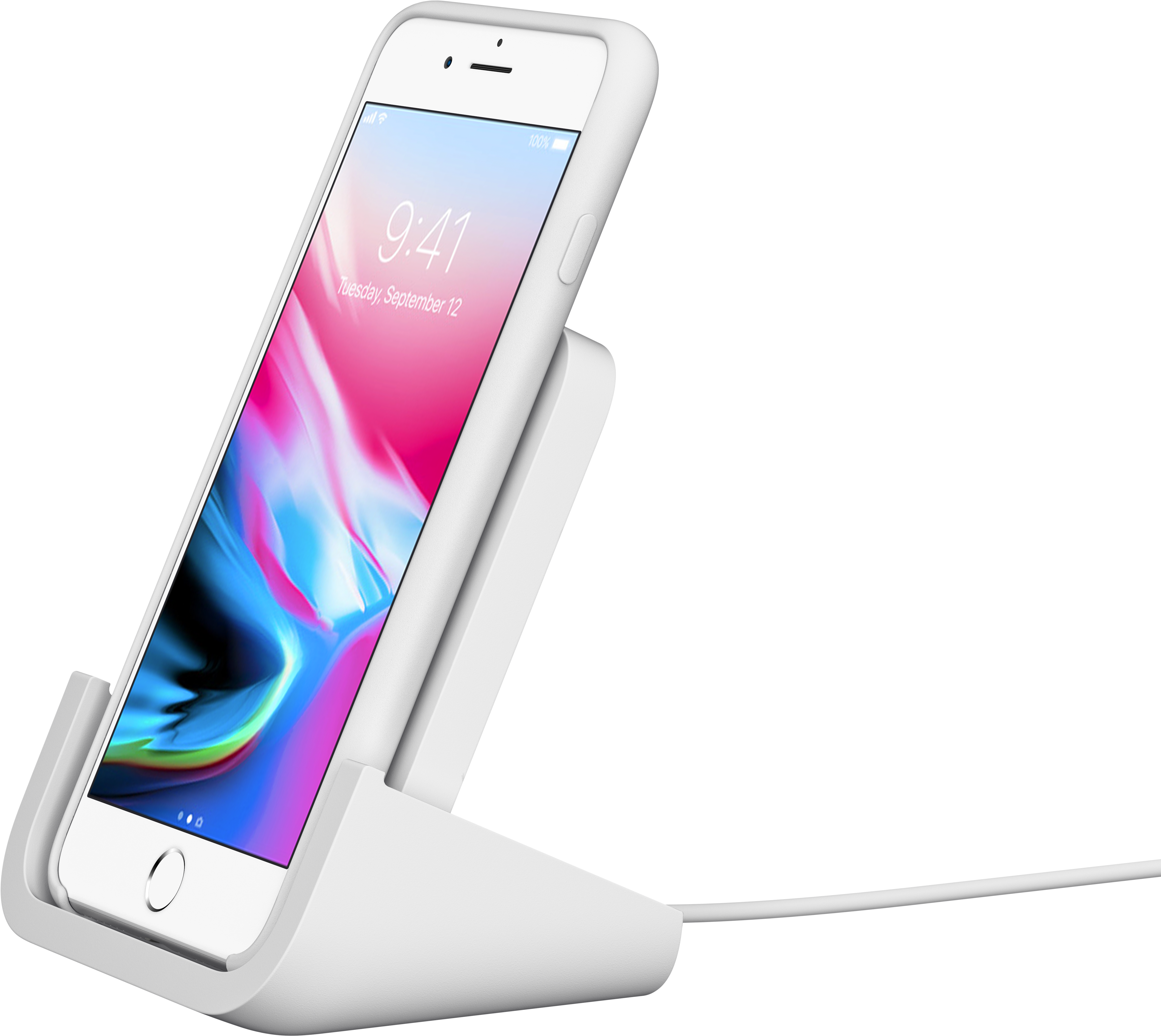 Smartphoneon Dock Charging PNG with transparent background