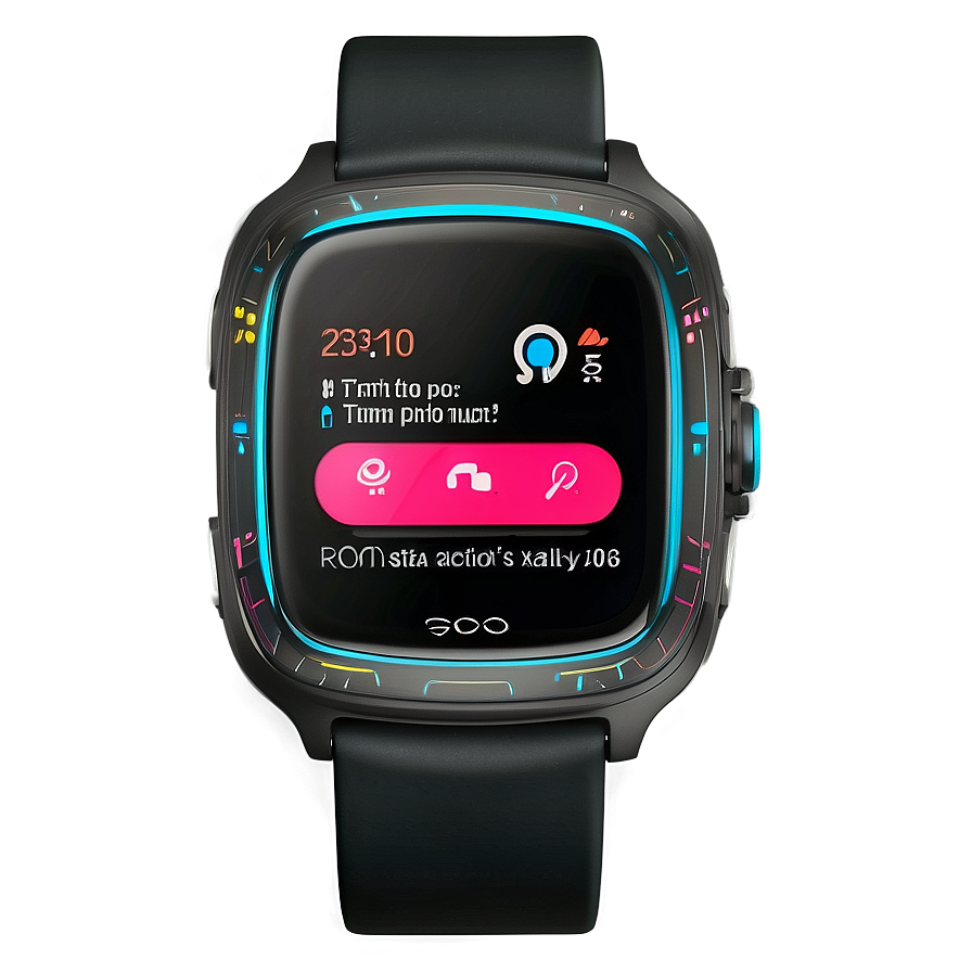 Smartwatch Features Illustrated PNG 06202024 PNG with transparent background