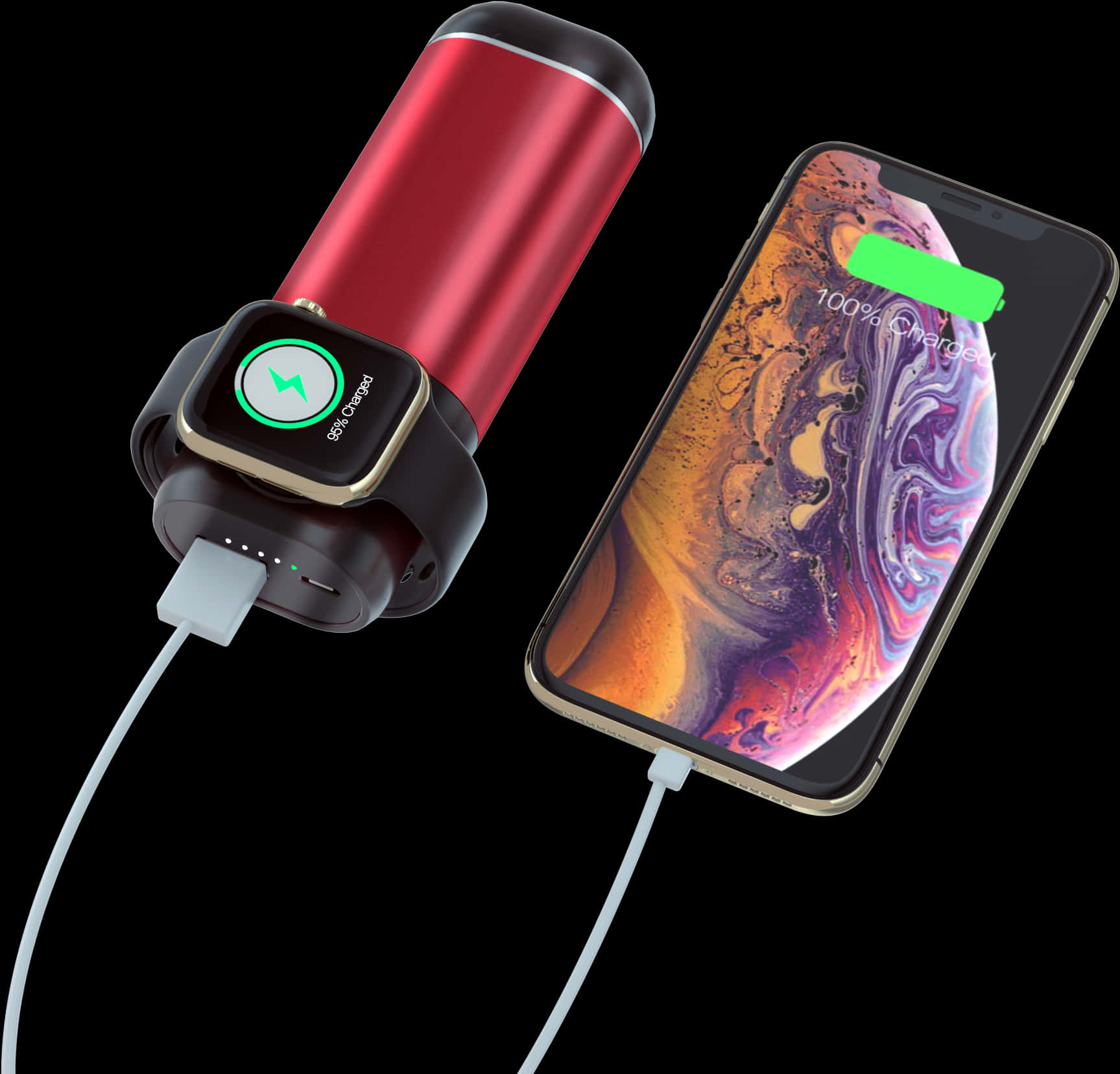 3 In 1 Wireless Power Bank For Apple Watch, HD Png Download PNG with transparent background