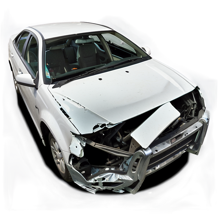 Smashed Car Wreckage PNG 06112024 PNG with transparent background