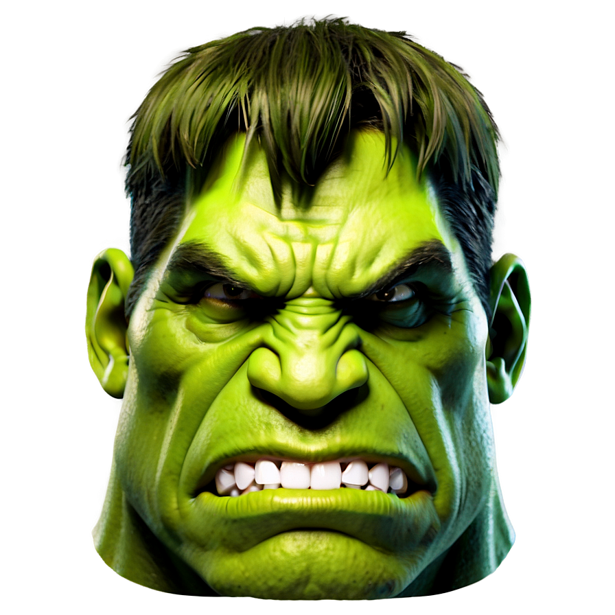 Smashing Hulk Face Png Glv34