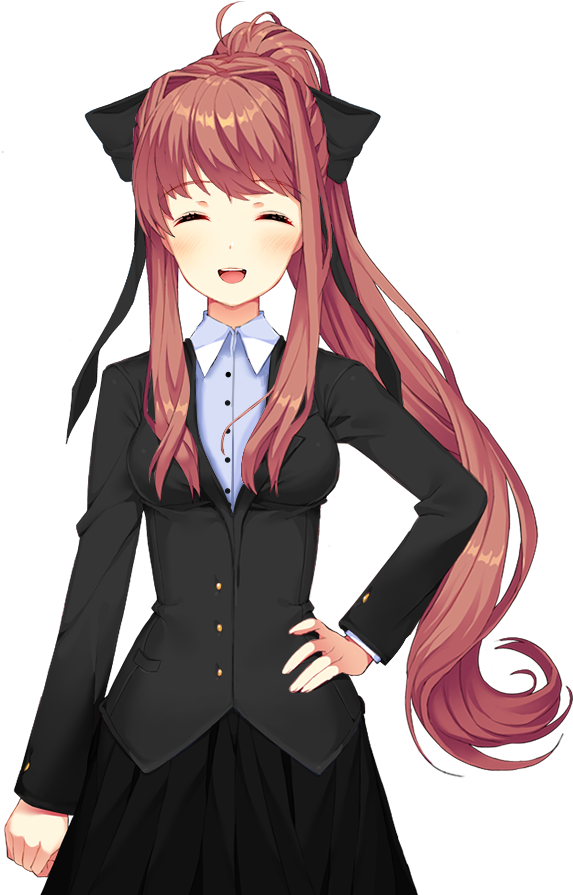 Doki Doki Literature Club Monika Sprites, HD Png Download PNG with transparent background