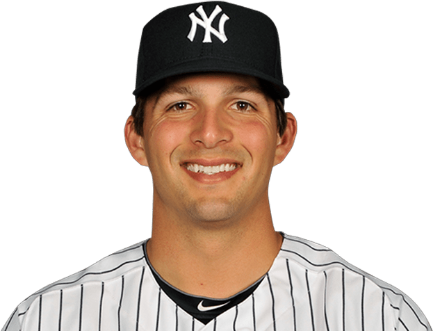 Smiling Baseball Player Yankees Hat