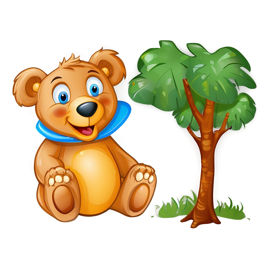 Smiling Bear Cartoon Png Tok74