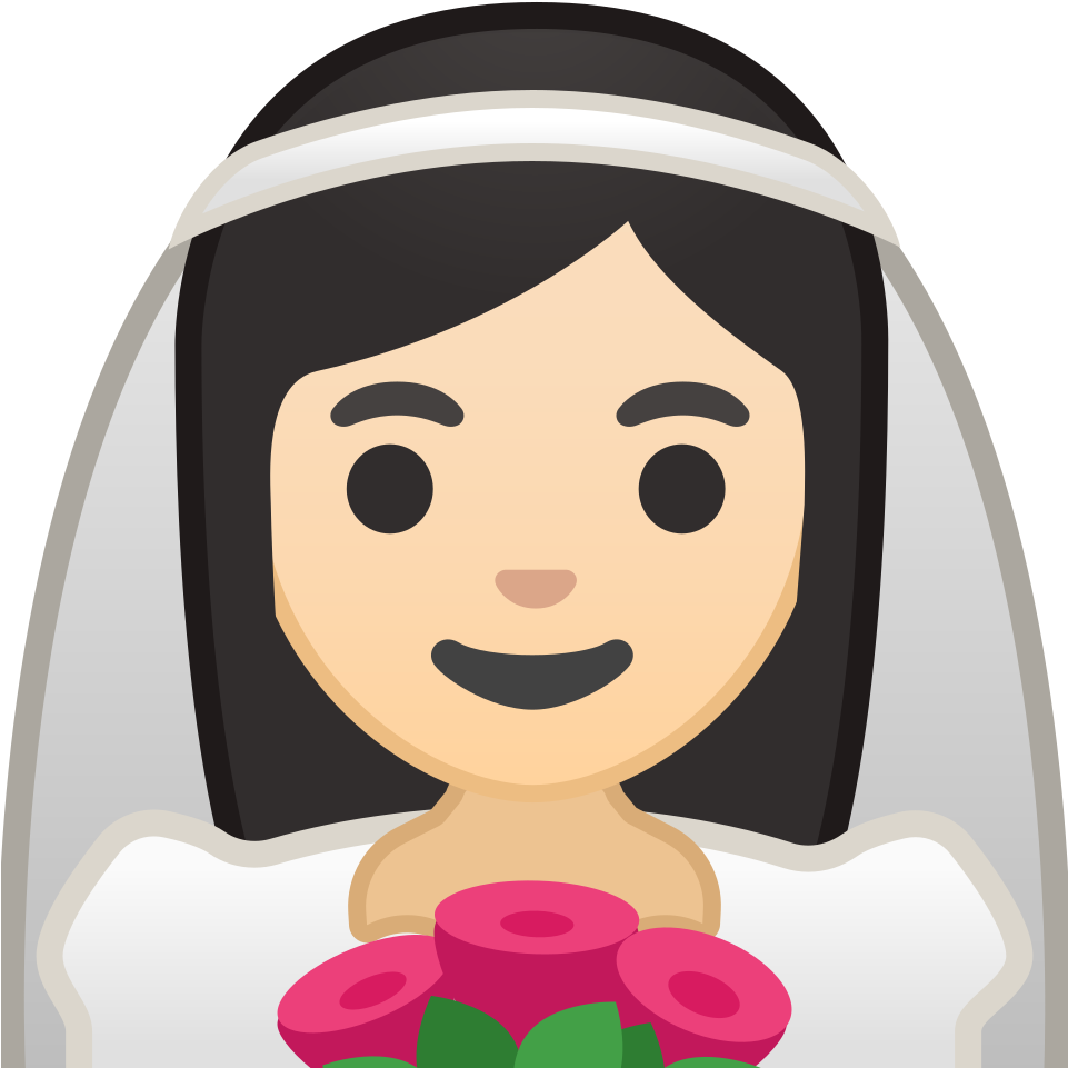 Bride With Veil Light Skin Tone Icon - Bride Emoji Png, Transparent Png PNG image with a transparent background, free high-resolution download