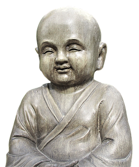 Smiling Buddha Statue PNG with transparent background