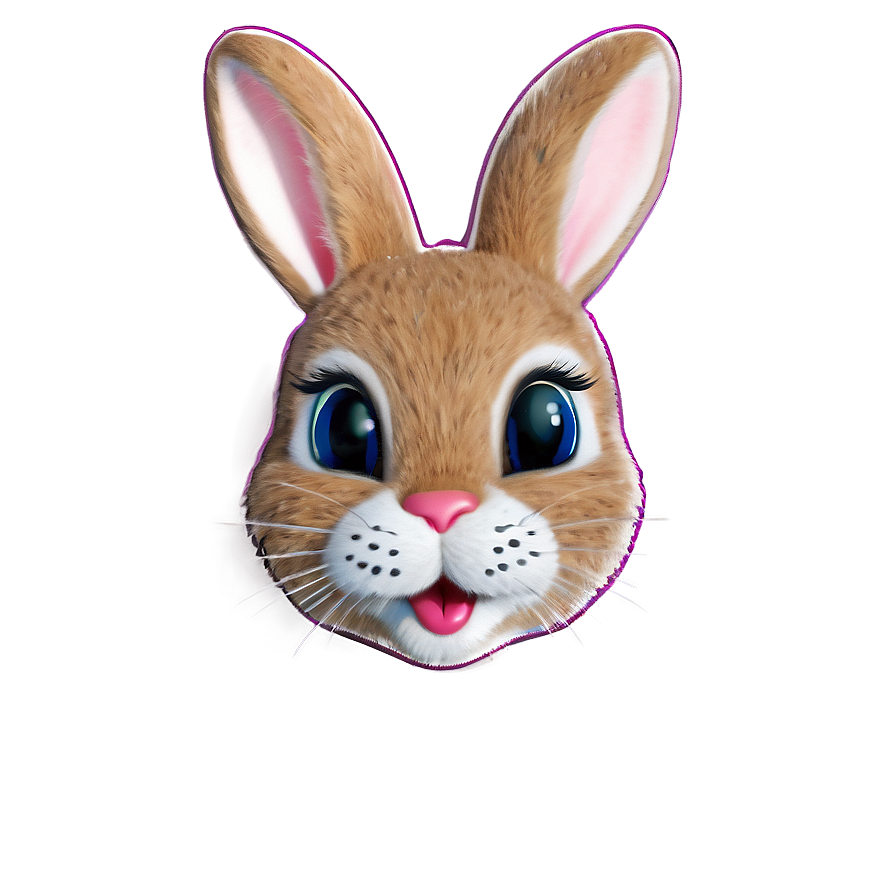 Smiling Bunny Face Png Fnp