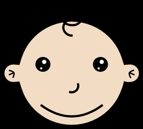 Smiling Cartoon Baby Face