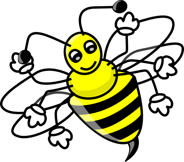 Smiling Cartoon Bee Clipart