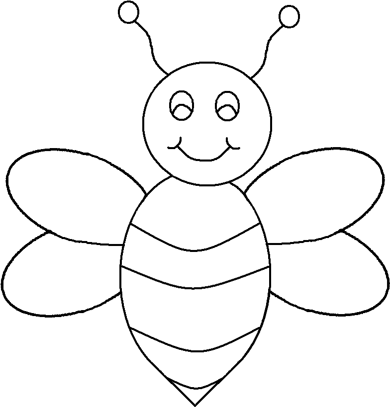 Smiling Cartoon Bee Clipart