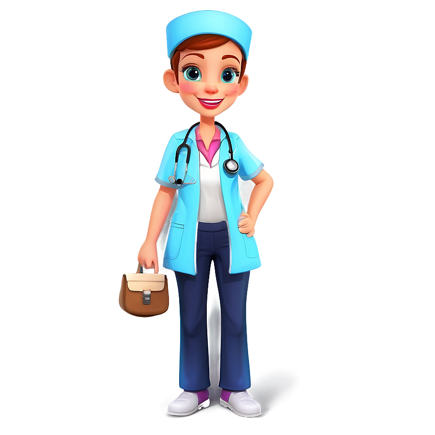 Smiling Cartoon Doctor Png 8