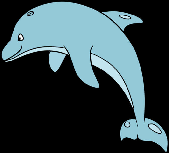 Smiling Cartoon Dolphin